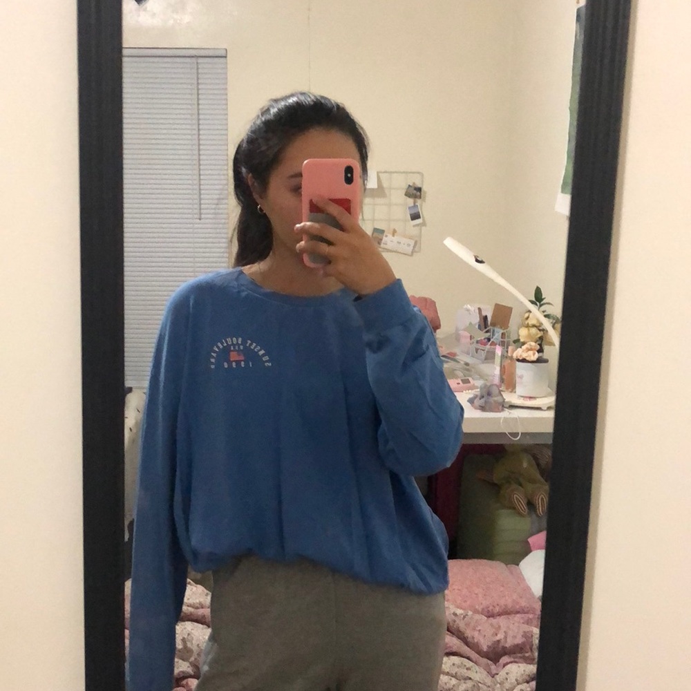 Blue sunset boulevard long shirt!